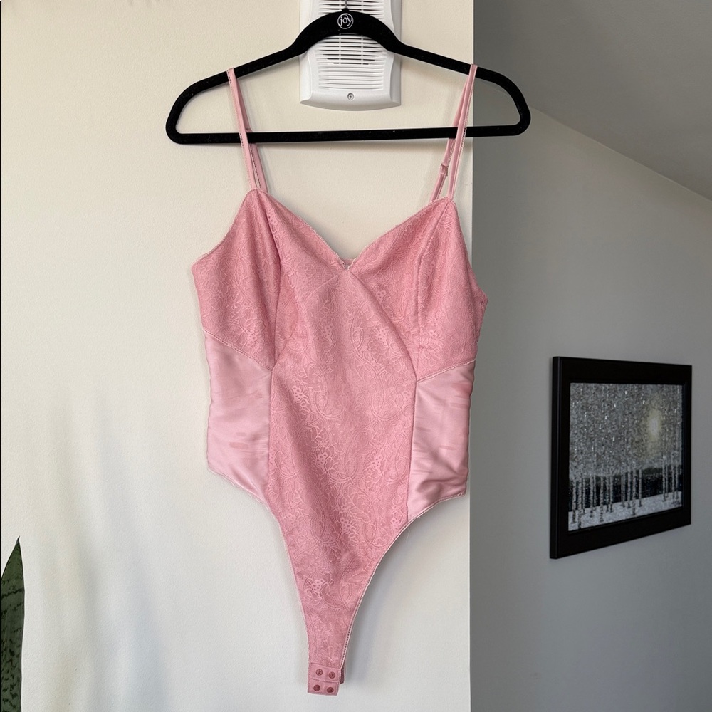 Pink Lace Bodysuit